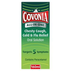 Covonia All in One Chesty Cough, Cold & Flu Relief Oral Solution 160ml