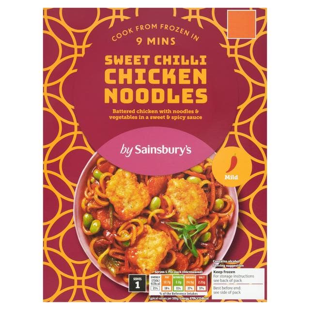 Sainsbury's Sweet Chilli Chicken Noodles 400g - gallery image 1