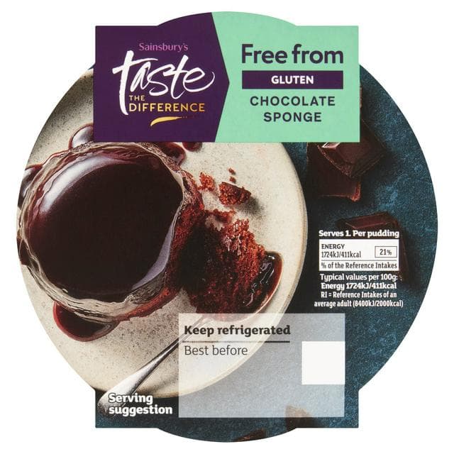 Sainsbury's Free From 100g Chocolate Sponge, Taste the Difference - gallery image 1