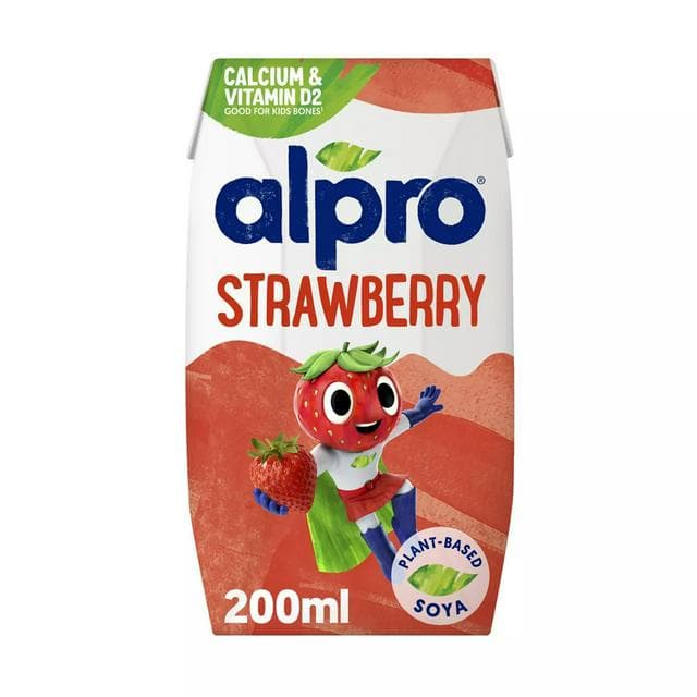 Alpro Kids Soya Strawberry Long Life Dairy Free Drink 200ml - gallery image 1