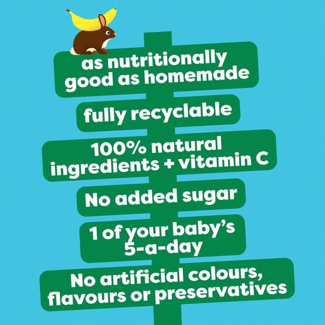 Heinz Apple, Pear & Banana Fruit Puree Pouch Baby Food 6+ Months 100g - gallery image 4
