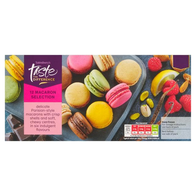 Sainsbury's Macaron Selection, Taste the Difference x12 144g - gallery image 1