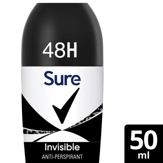 Sure Anti Perspirant Roll On Invisible Black & White 50ml - gallery image 1