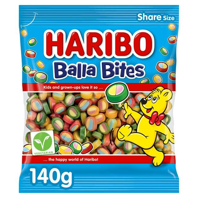 Haribo Balla Bites Chewy Sweets Sharing Bag 140g - gallery image 1