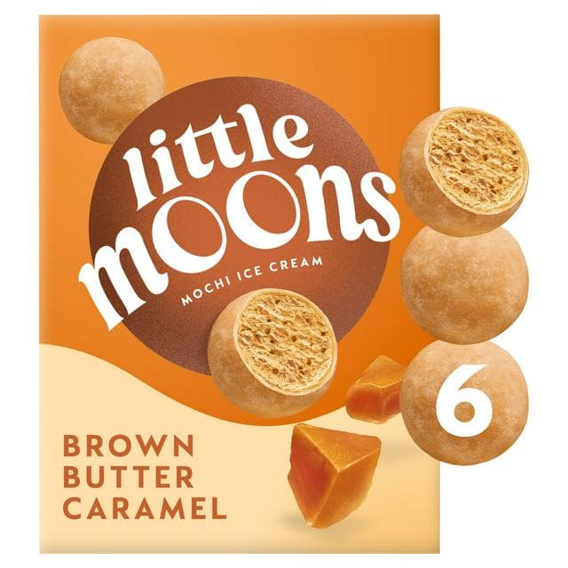 Little Moons Brown Butter Caramel Mochi Ice Cream 6 x 30g - gallery image 1