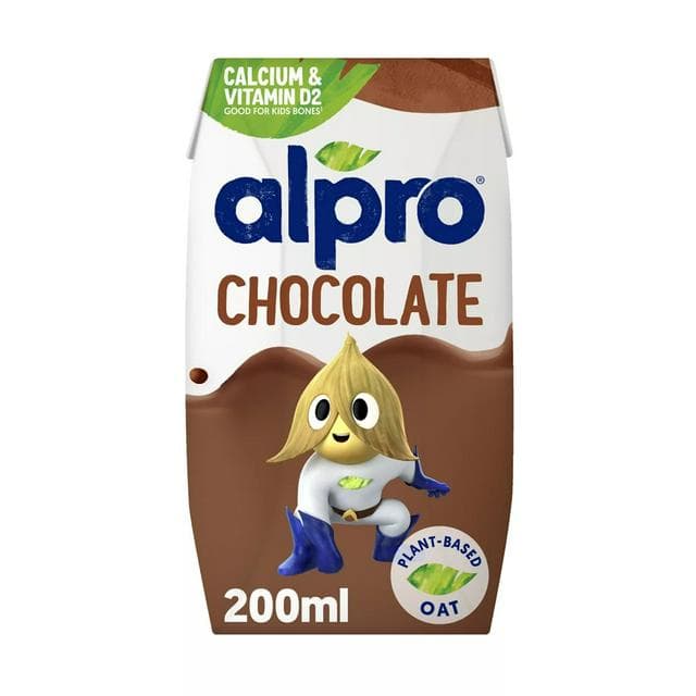 Alpro Kids Oat Chocolate Long Life Dairy Free Drink 200ml - gallery image 1