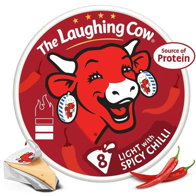 The Laughing Cow Chilli Cheese Spread Triangles x8 128g - gallery image 1