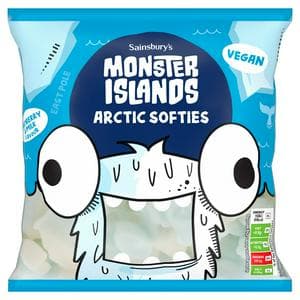 Sainsbury's Monster Islands Raspberry & Milk Flavour Arctic Softies 150g