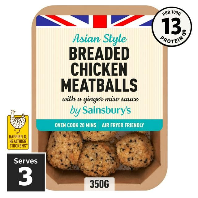 Sainsbury's 350g Asian Style Breaded Chicken Meatballs - gallery image 1