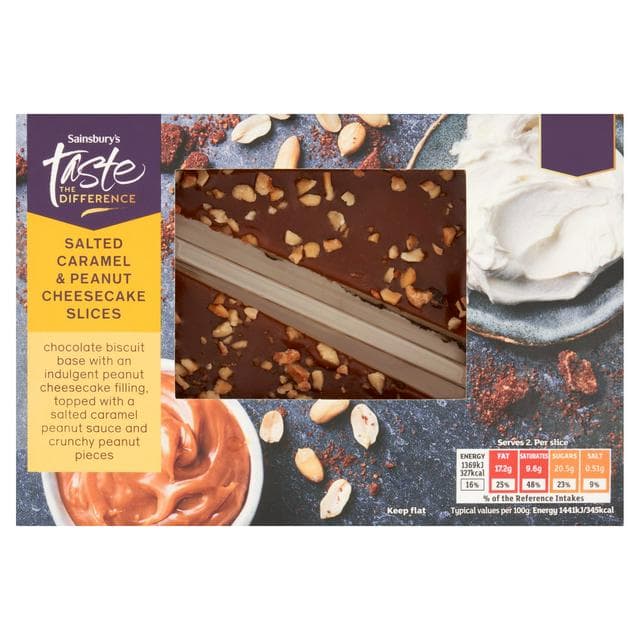 Sainsbury's Salted Caramel & Peanut Cheesecake, Taste the Difference 190g - gallery image 1
