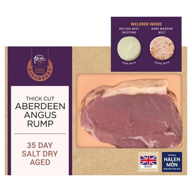 Sainsbury's Discovery 360g Thick Cut Aberdeen Angus Rump Steak, Taste the Difference - gallery image 1