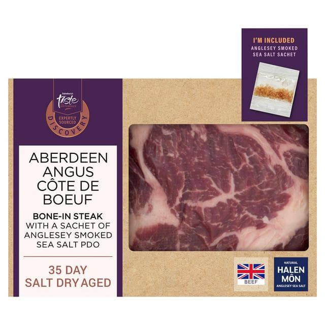 Sainsbury's Discovery (Approx.700g) 35 Day Salt Dry Aged Aberdeen Angus Cote de Boeuf Steak, Taste the Difference - gallery image 1