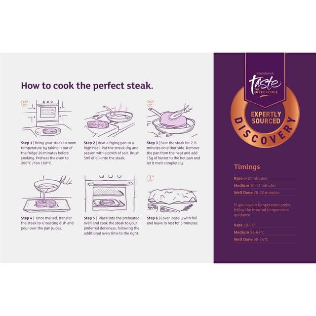 Sainsbury's Discovery (Approx.250g) 30 Day Matured Aberdeen Angus Fillet steak, Taste the Difference - gallery image 3