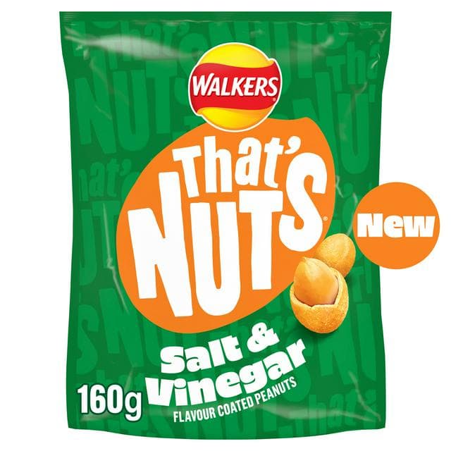 That's Nuts Walkers Salt & Vinegar Sharing Coated Peanuts 160g - gallery image 1