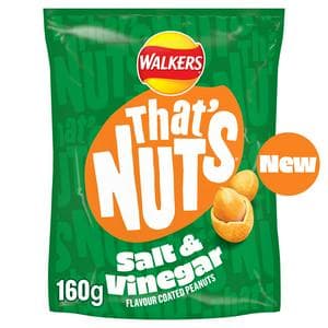 That's Nuts Walkers Salt & Vinegar Sharing Coated Peanuts 160g