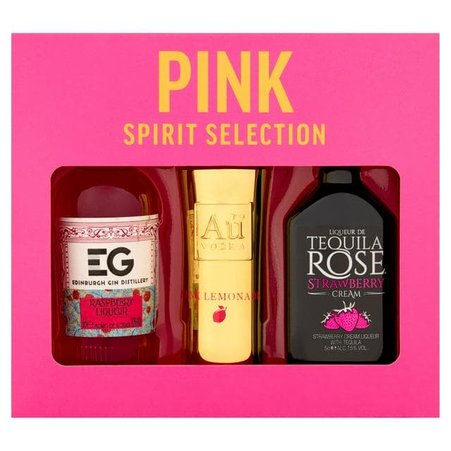 Pink 3 x 5cl Spirit Selection Gift Set - gallery image 1