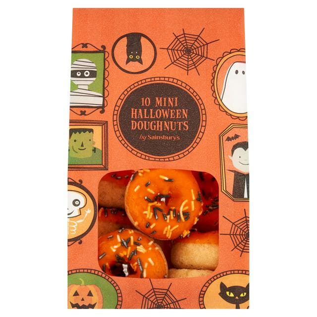 Sainsbury's 10 x Mini Halloween Doughnuts - gallery image 1