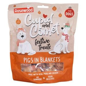 Rosewood Cupid & Comet 320g Pigs in Blankets Festive Dry Dog Food