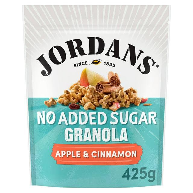Jordans No Added Sugar Apple & Cinnamon Granola Breakfast Cereal 425g - gallery image 1