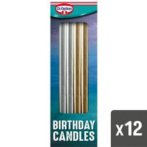 Dr. Oetker Metallic Birthday Candles x12