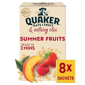 Quaker Oats & Fruit with Summer Fruits Porridge Sachets x8 264g