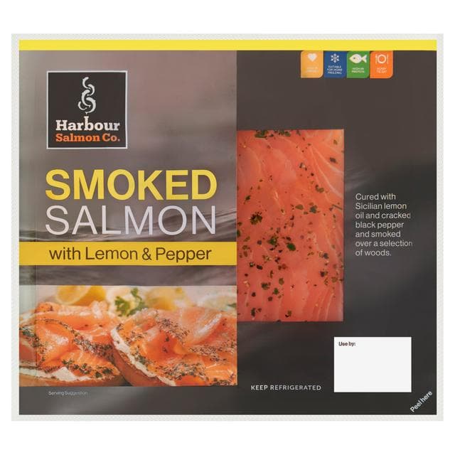Harbour Salmon Co. Smoked Salmon with Lemon & Pepper 100g - gallery image 1