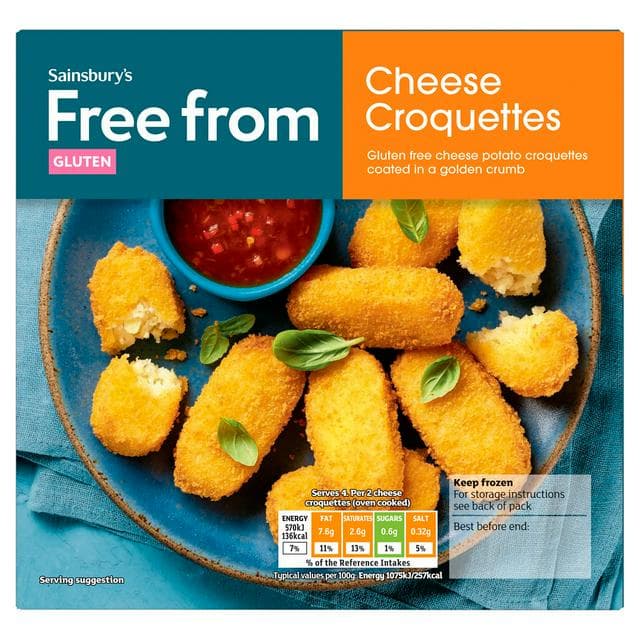 Sainsbury's Free From Cheese Croquettes 212g - gallery image 1