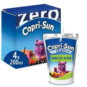 Capri Sun 4 x 200ml Zero Monster Alarm Kids Juice Drink