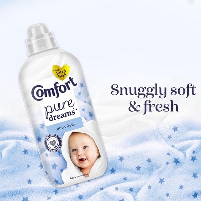 Comfort Fabric Conditioner Pure Dreams Cotton Fresh 30 Washes 900ml - gallery image 3