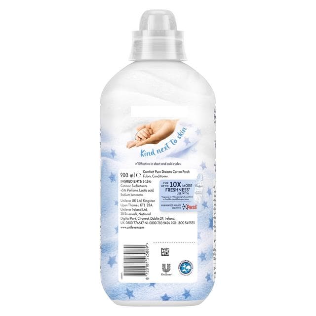 Comfort Fabric Conditioner Pure Dreams Cotton Fresh 30 Washes 900ml - gallery image 6