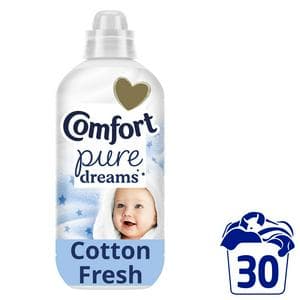 Comfort Fabric Conditioner Pure Dreams Cotton Fresh 30 Washes 900ml
