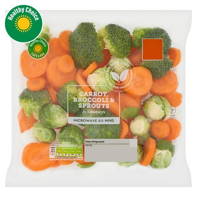 Sainsbury's 480g Carrot Broccoli & Sprouts - gallery image 1