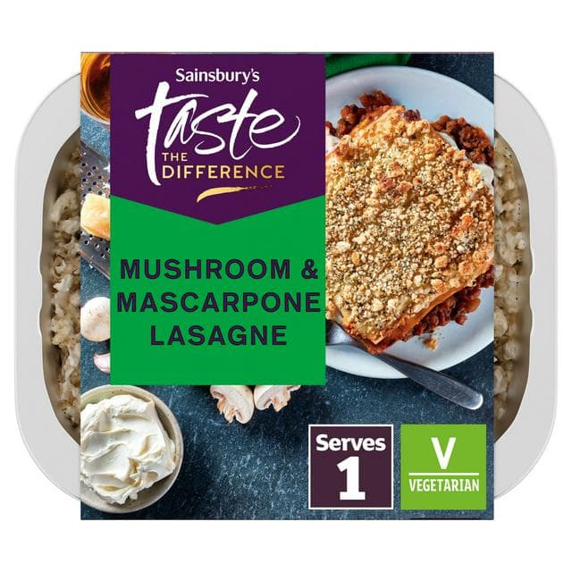 Sainsbury's Mushroom & Mascarpone Lasagne, Taste the Difference 400g - gallery image 1