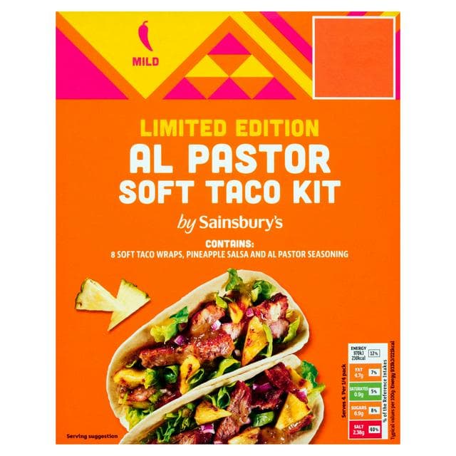 Sainsbury's 418g Al Pastor Soft Taco Kit, Limited Edition - gallery image 1