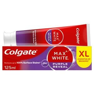 Colgate Max White Purple Reveal Instant Teeth Whitening Toothpaste 125ml