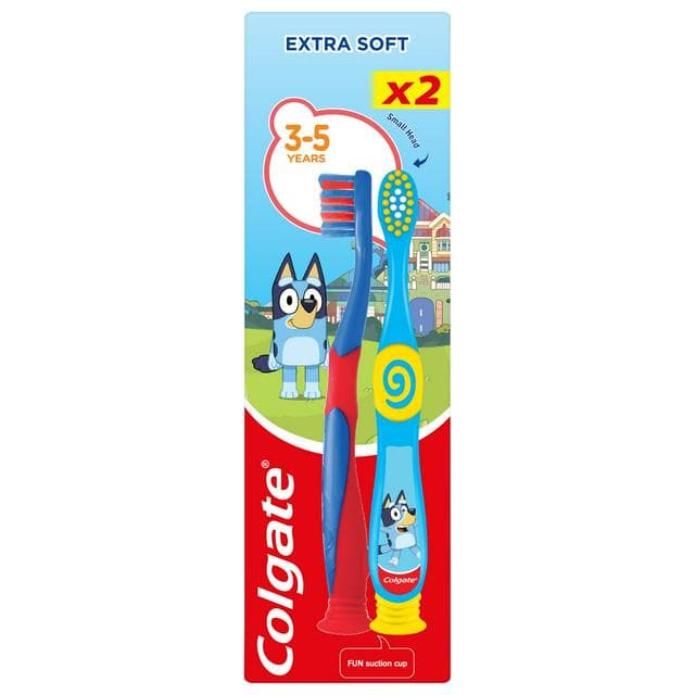 Colgate Kids 2-5 Years Bluey Extra Soft Manual Toothbrush x2 - gallery image 1