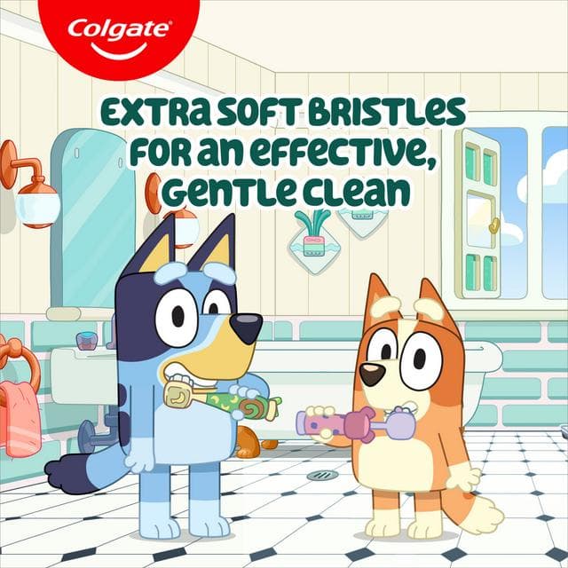 Colgate Kids 2-5 Years Bluey Extra Soft Manual Toothbrush x2 - gallery image 5
