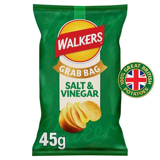 Walkers Crisps Salt & Vinegar 45g - gallery image 1