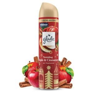 Glade Twinkling Apple & Cinnamon Festive Aerosol Spray Air Freshener, Limited Edition 300ml