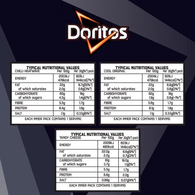 Doritos Variety Pack Tortilla Chips Multipack Crisps 12 x 30g - gallery image 4