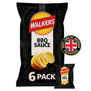 Walkers Crisps Barbeque 6 x 25g