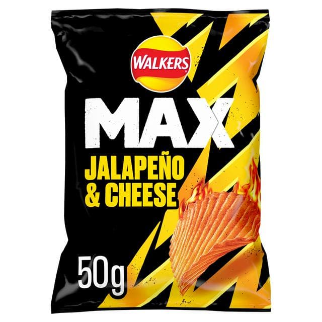 Walkers Max Jalapeno & Cheese Sharing Crisps 50g - gallery image 1