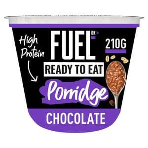 FUEL10K 210g Chocolate Ready to Eat On the Go Protein Porridge Oat Cereal Pot