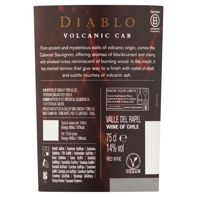 Diablo Volcanic Cab Red Wine 75cl - gallery image 6