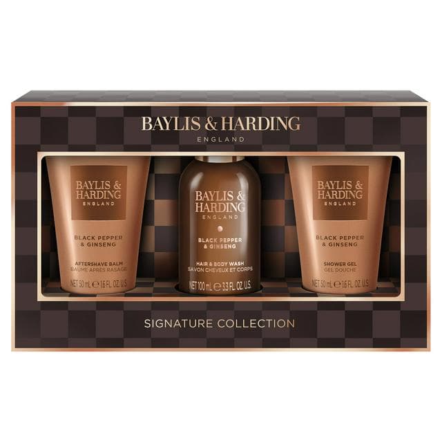Baylis & Harding Black Pepper & Ginseng Men's Luxury Mini Trio Gift Set - gallery image 1