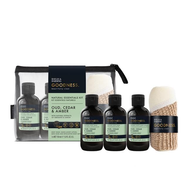 Baylis & Harding Goodness Oud, Cedar & Amber Essentials Gift Set - gallery image 2
