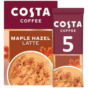 Costa Coffee 5 x 17g Barista Creations Maple Hazel Latte, Limited Edition