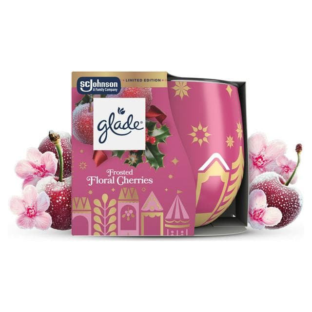 Glade Scented Candle Sleeved Frosted Floral Cherries 108g - gallery image 1