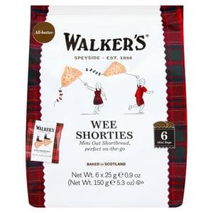 Walker's Wee Shorties Mini Oat Shortbread Triangles 6 x 25g