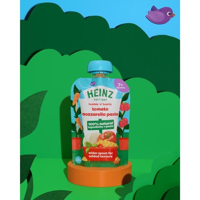 Heinz Tomato Mozzarella Pasta Shapes Baby Food Pouch 7+ Months 130g - gallery image 3